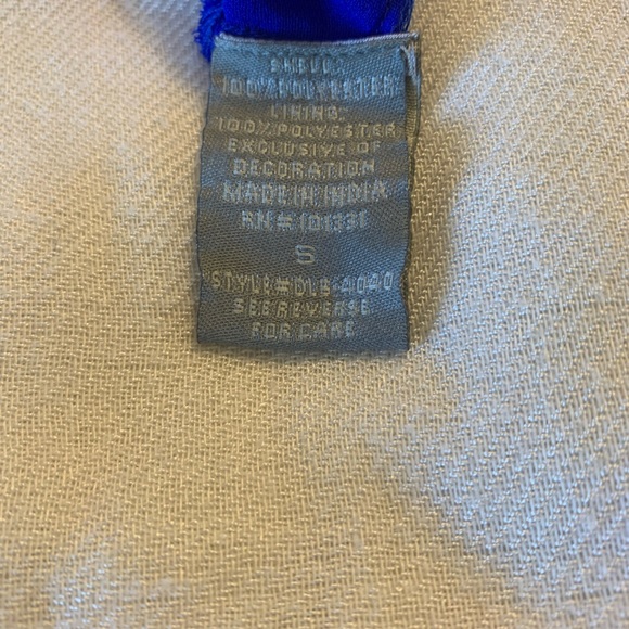 Royal blue blouse with gold chain. Racer back. - Picture 7 of 7